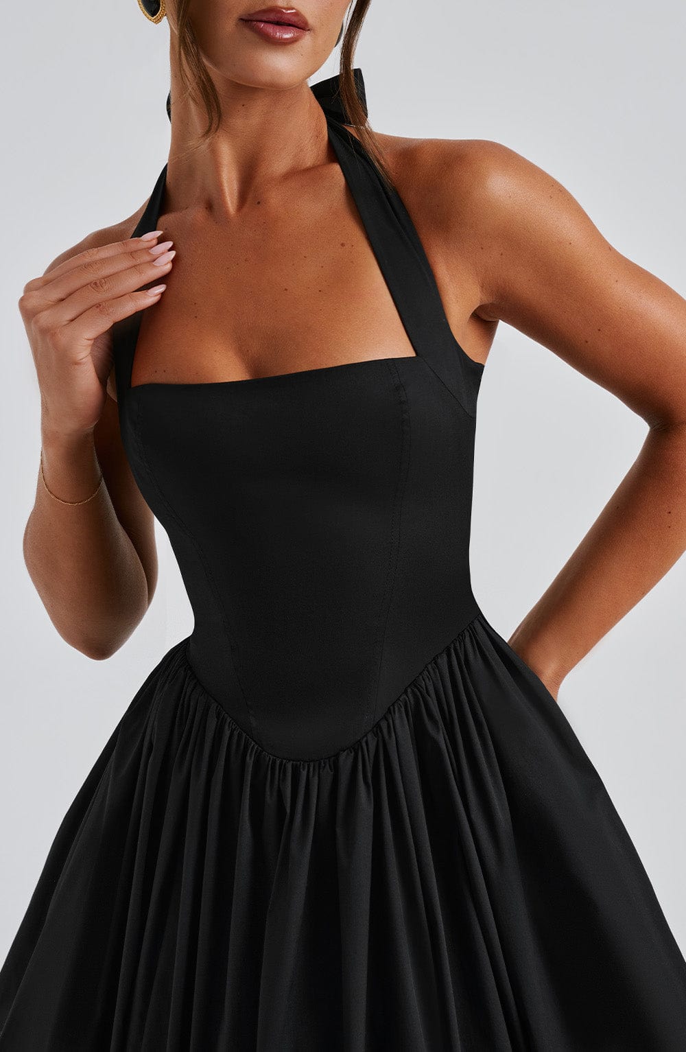 Women's Halter A-Line Midi Dress