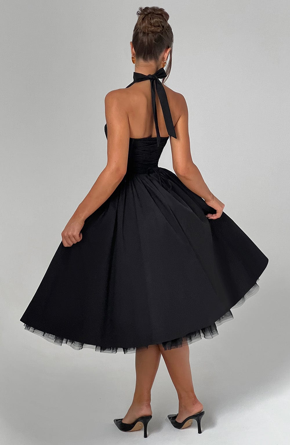Women's Halter A-Line Midi Dress