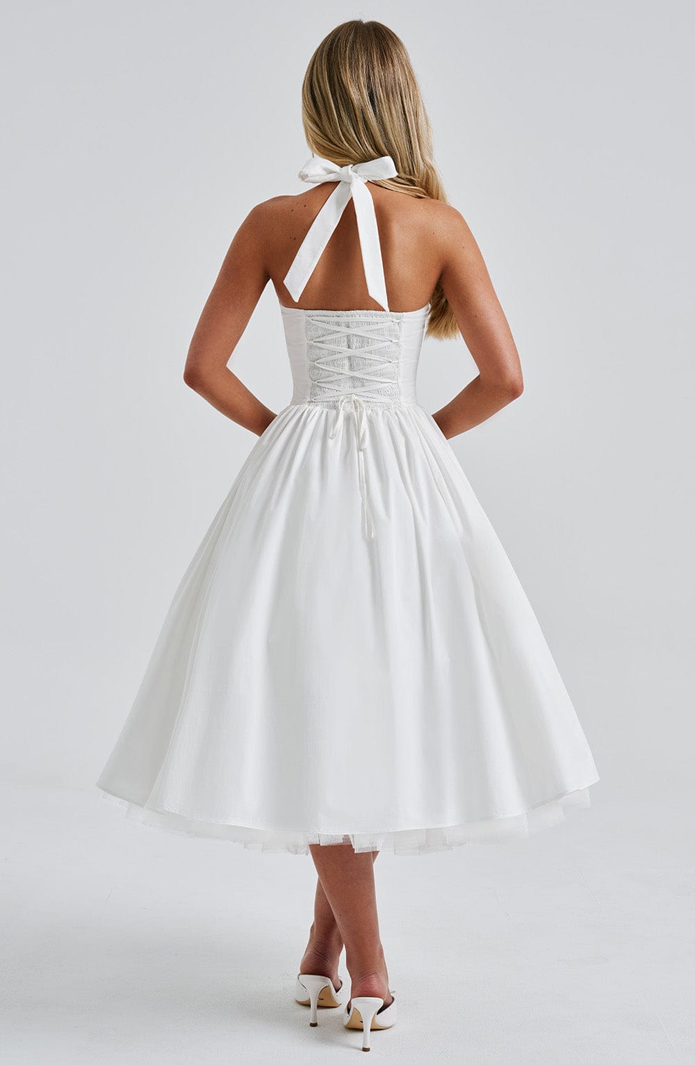 Women's Halter A-Line Midi Dress