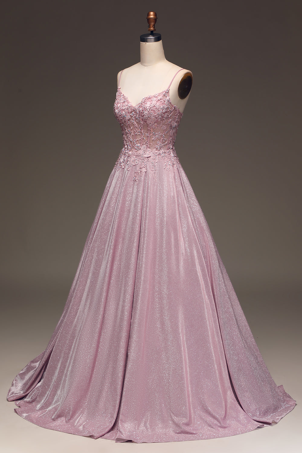 Women's Floral Bodice Ball Gown Maxi Dress