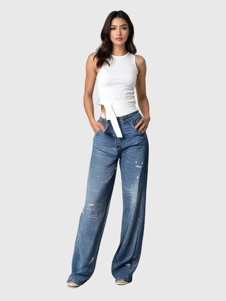 Women's Wide Leg Jeans High Rise