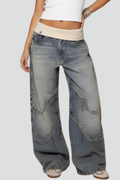 Women's Baggy Wide Leg Jeans High Rise