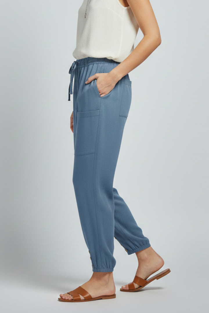 Women's Drawstring Straight Leg Trousers