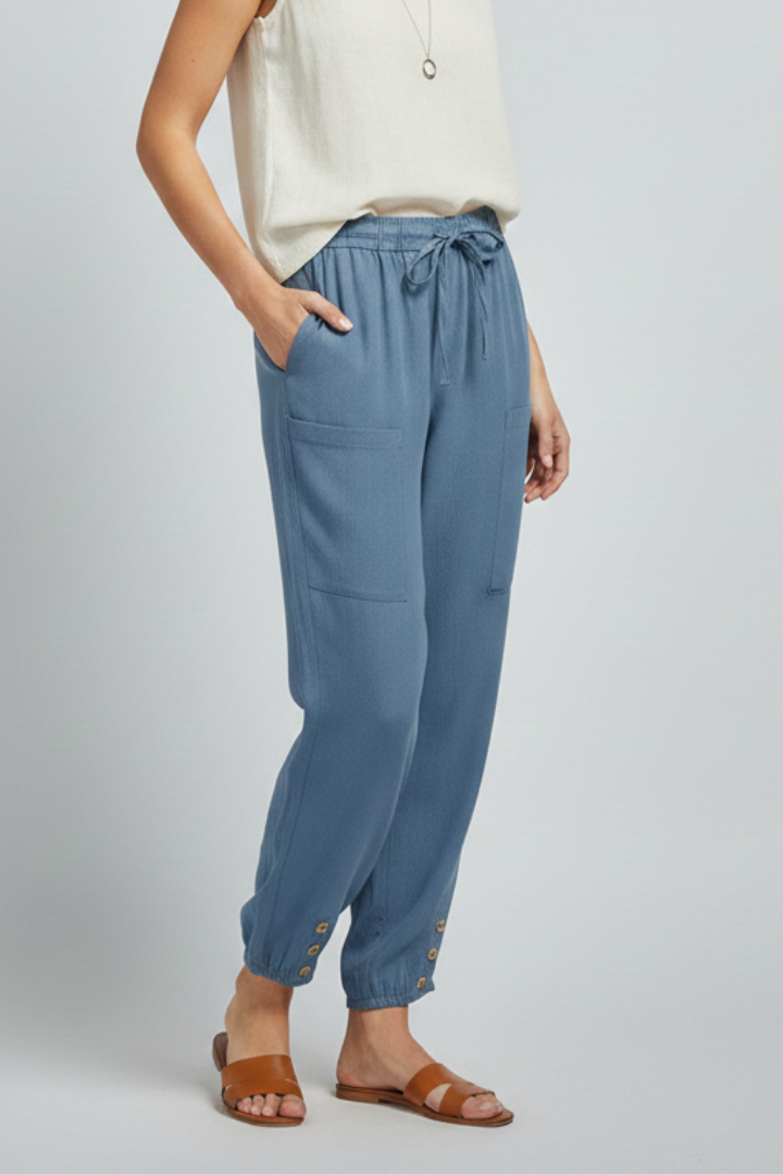 Women's Drawstring Straight Leg Trousers