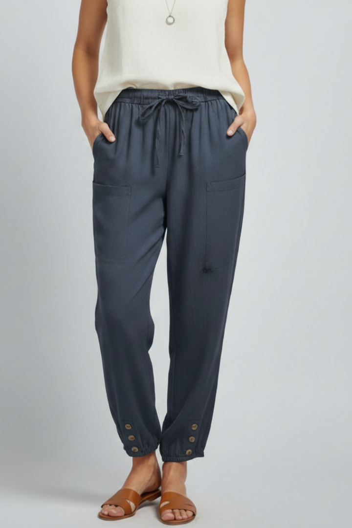 Women's Drawstring Straight Leg Trousers
