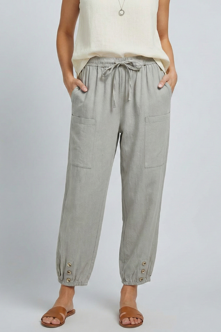 Women's Drawstring Straight Leg Trousers