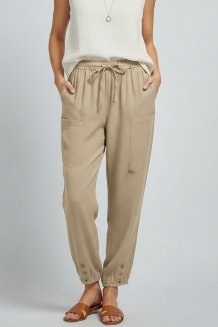 Women's Drawstring Straight Leg Trousers