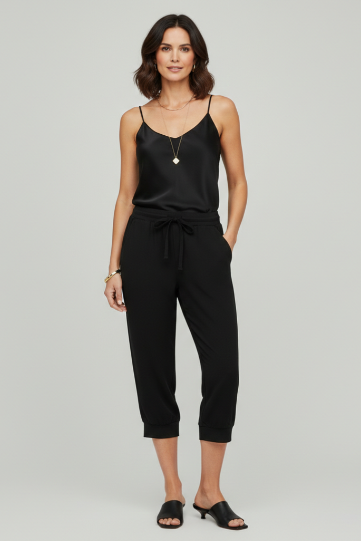 Women's Capri Trousers Drawstring