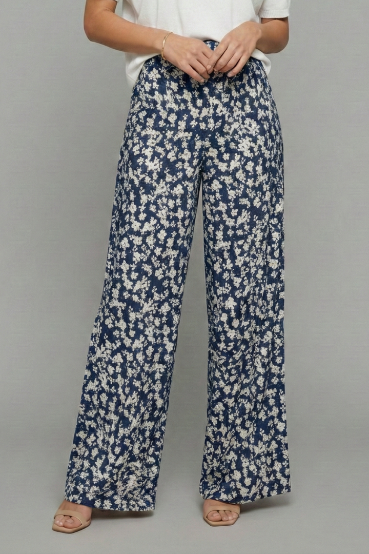 Women's Floral Palazzo Pants Wide Leg