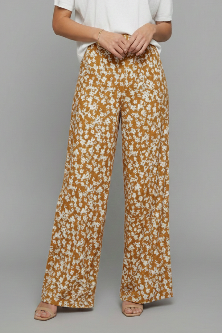 Women's Floral Palazzo Pants Wide Leg