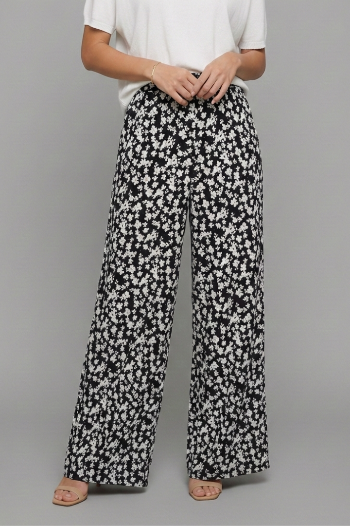 Women's Floral Palazzo Pants Wide Leg