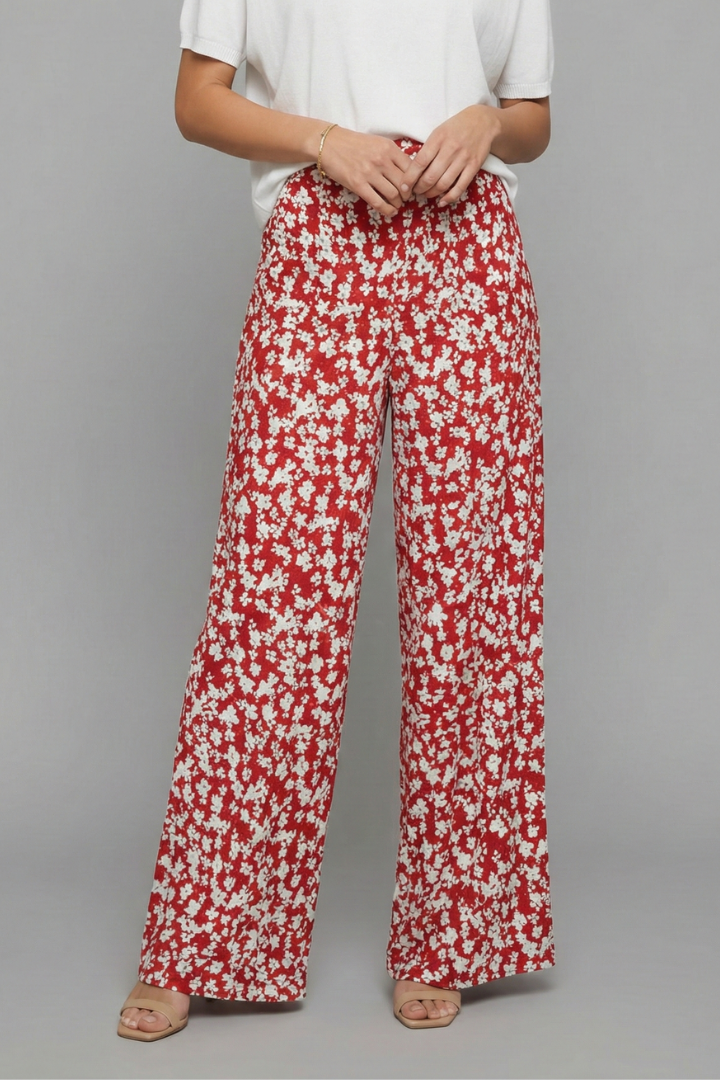 Women's Floral Palazzo Pants Wide Leg