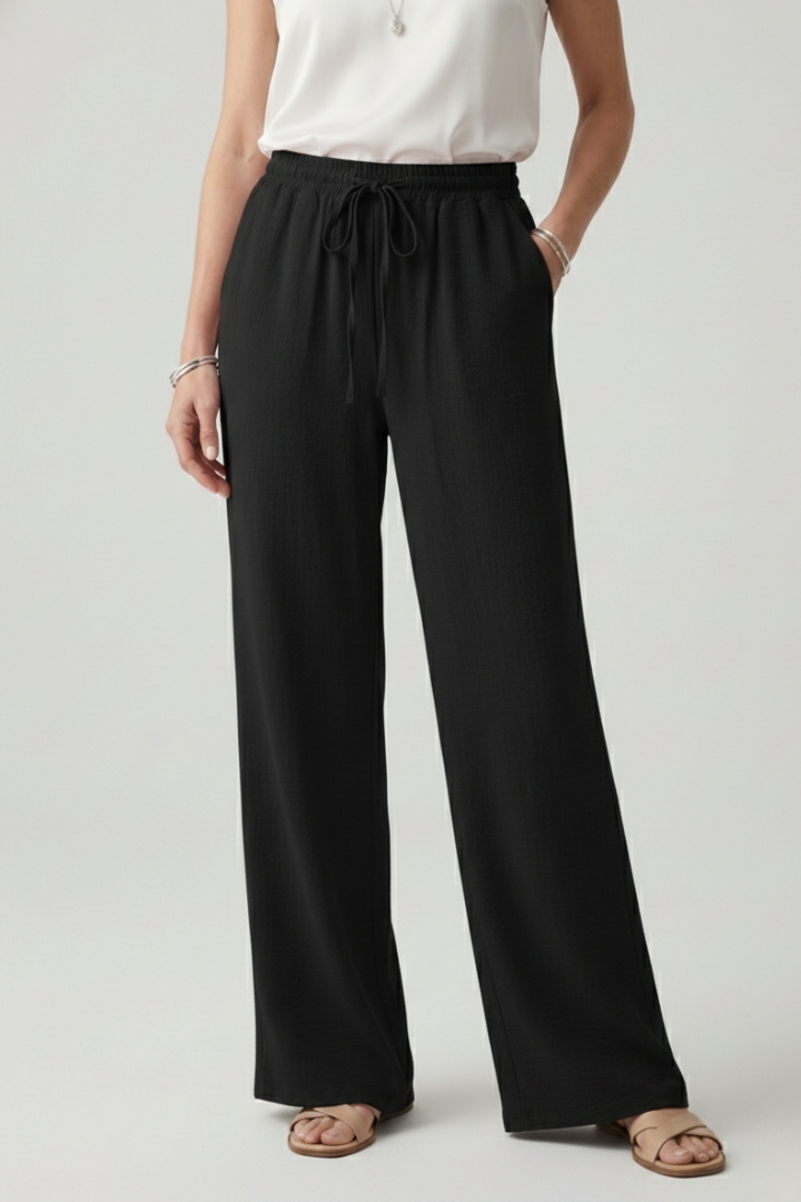 Women's Palazzo Pants Drawstring Wide Leg