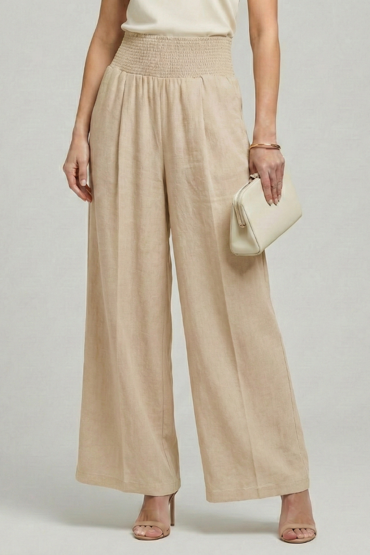 Women's High Waist Palazzo Pleated Pants