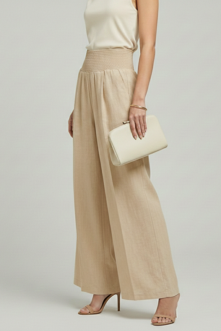 Women's High Waist Palazzo Pleated Pants