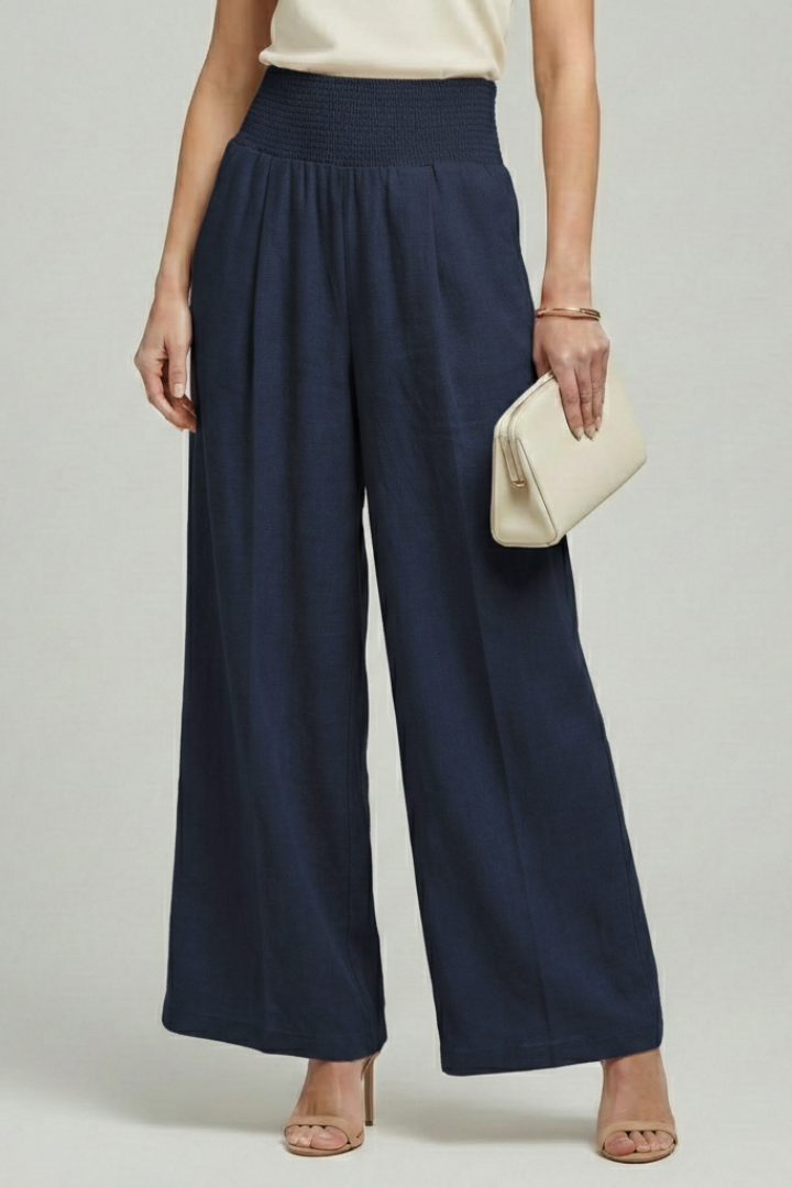 Women's High Waist Palazzo Pleated Pants