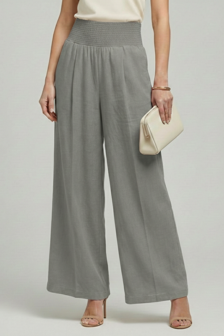 Women's High Waist Palazzo Pleated Pants