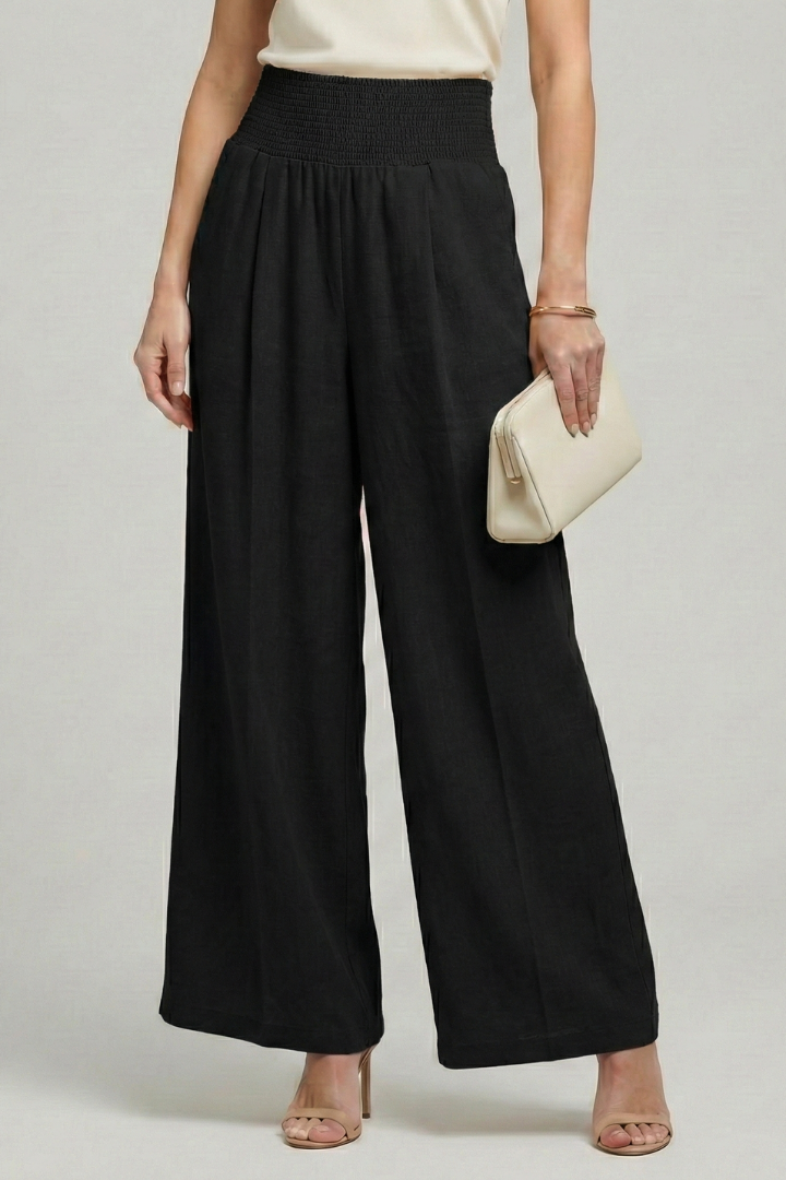 Women's High Waist Palazzo Pleated Pants