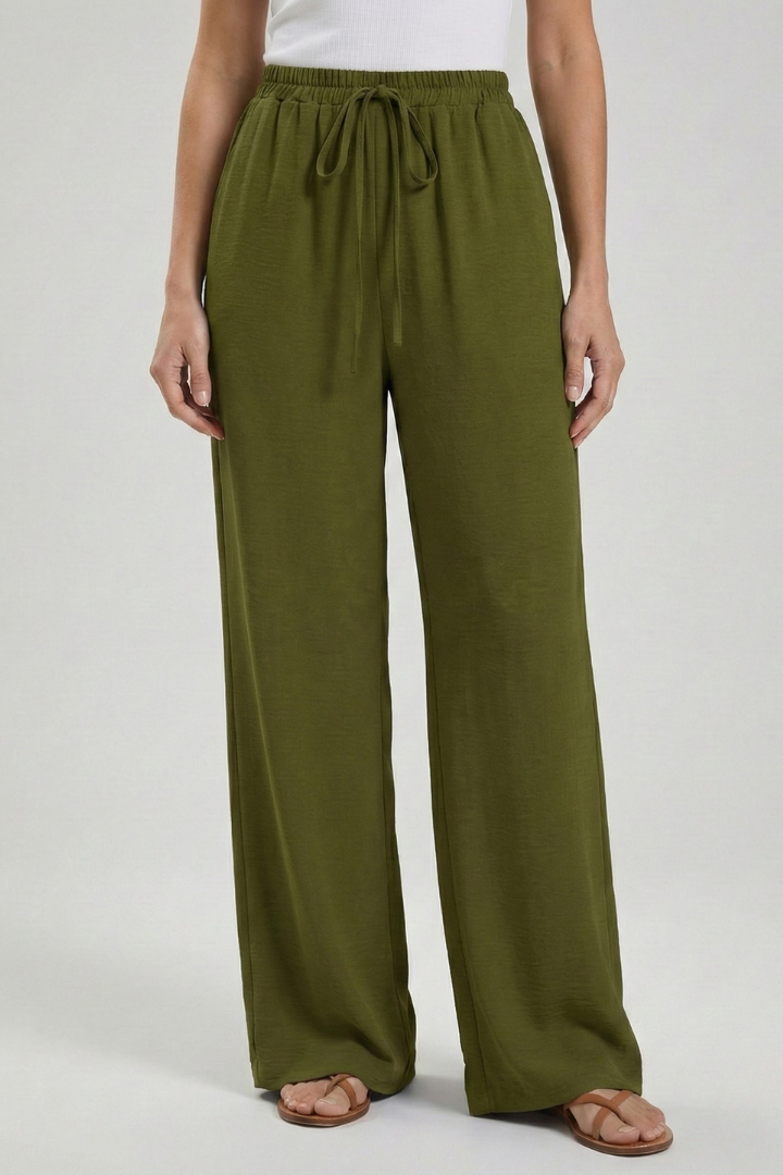 Women's Flowing Palazzo Pants Drawstring