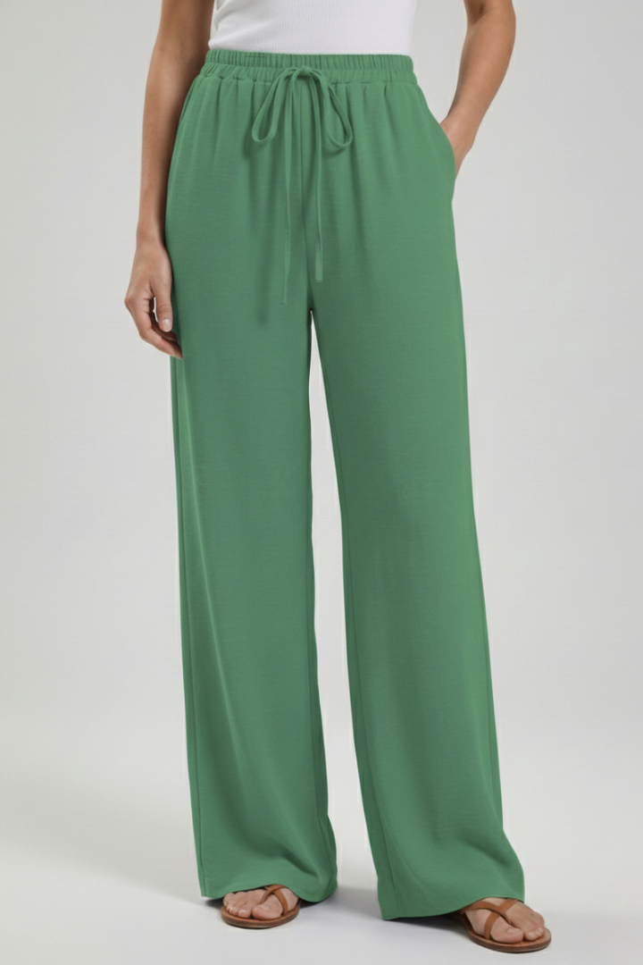 Women's Flowing Palazzo Pants Drawstring