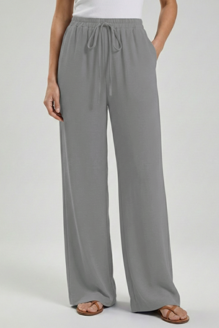 Women's Flowing Palazzo Pants Drawstring