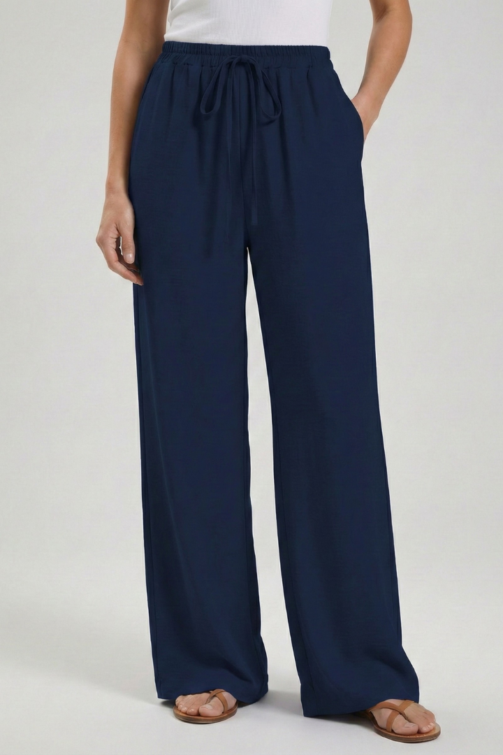 Women's Flowing Palazzo Pants Drawstring