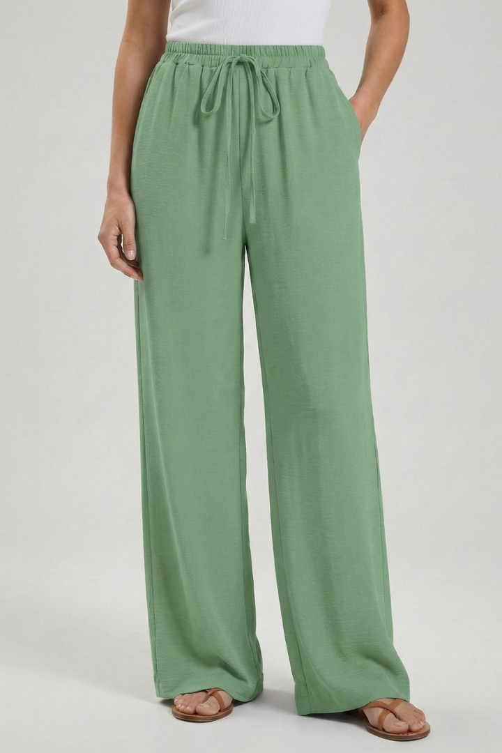 Women's Flowing Palazzo Pants Drawstring