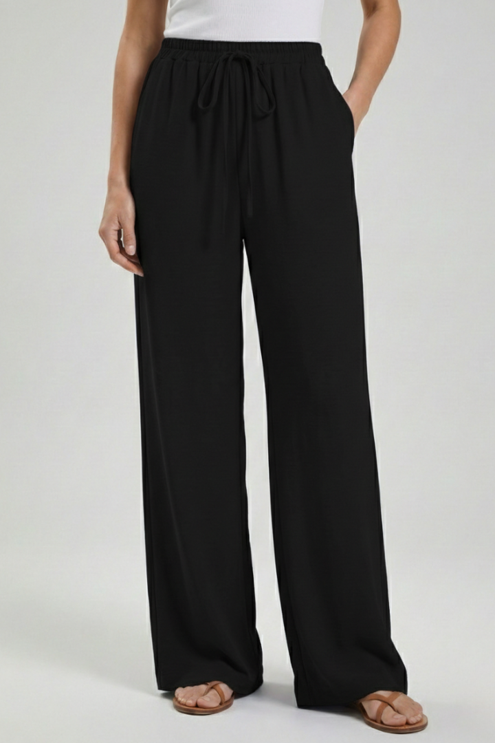 Women's Flowing Palazzo Pants Drawstring