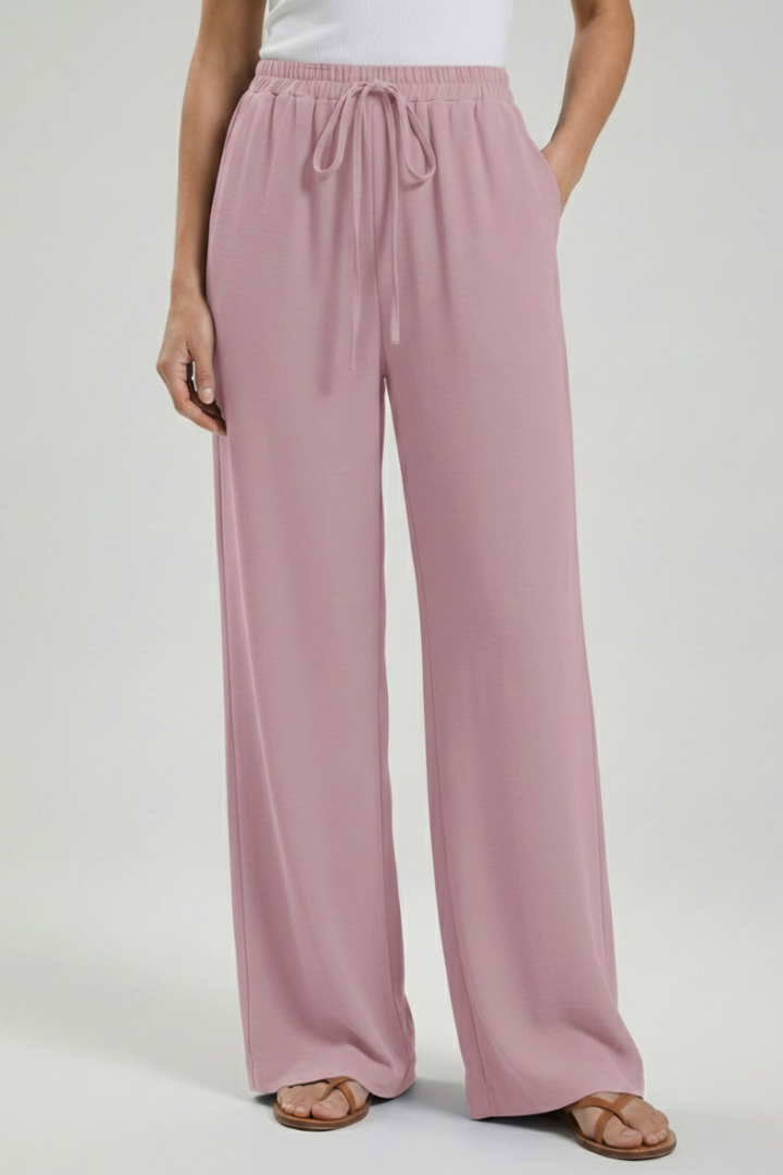 Women's Flowing Palazzo Pants Drawstring