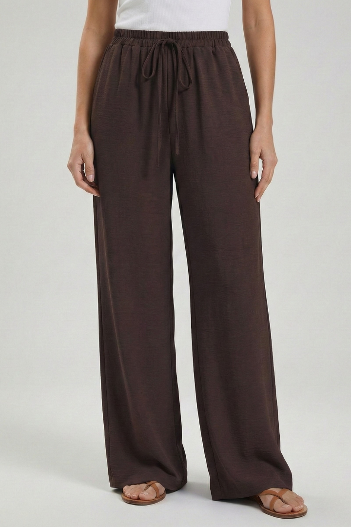 Women's Flowing Palazzo Pants Drawstring