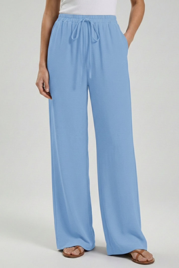 Women's Flowing Palazzo Pants Drawstring