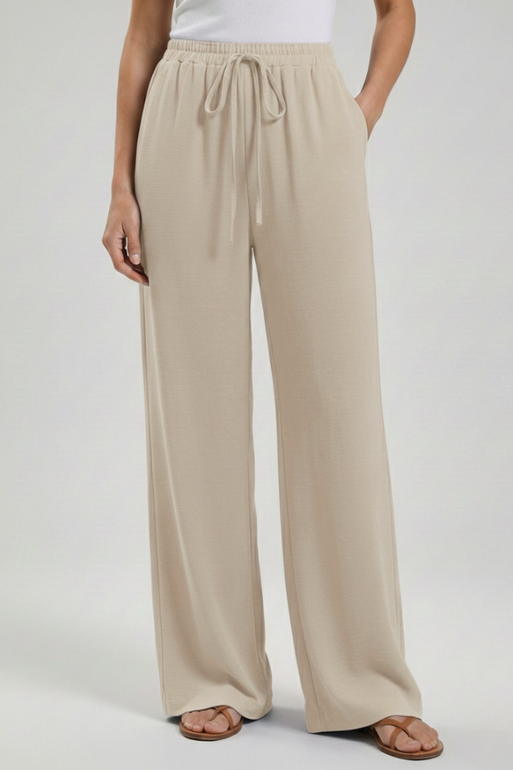 Women's Flowing Palazzo Pants Drawstring