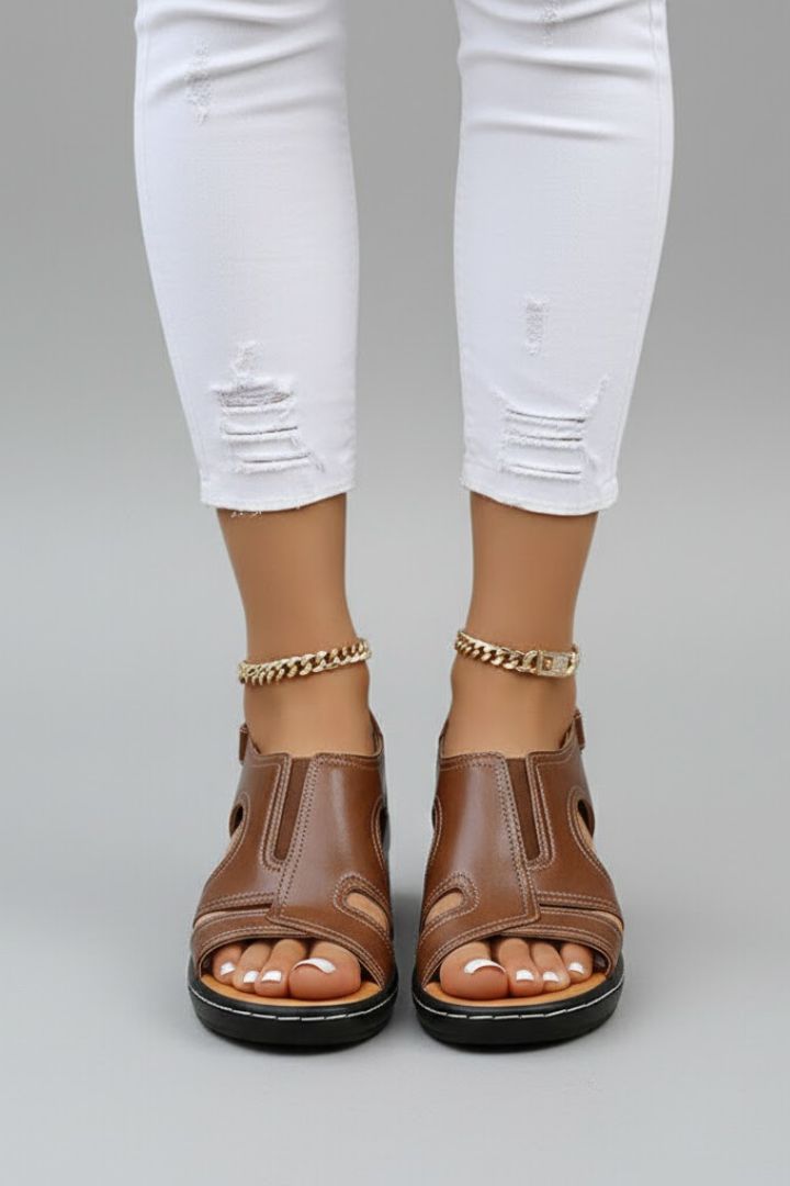Women's Orthopedic Cutout Platform Sandals