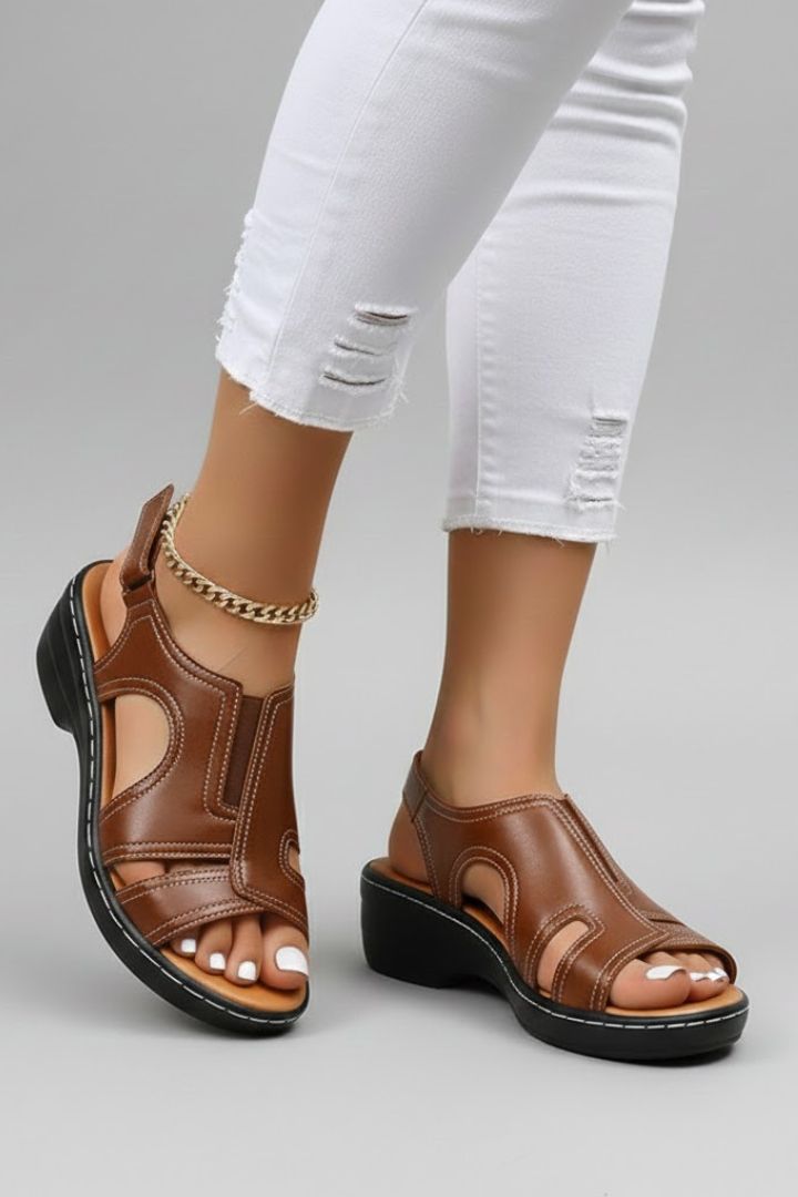 Women's Orthopedic Cutout Platform Sandals