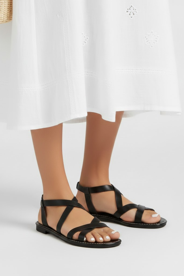 Women's Orthopedic Modern Crisscross Flat Sandals