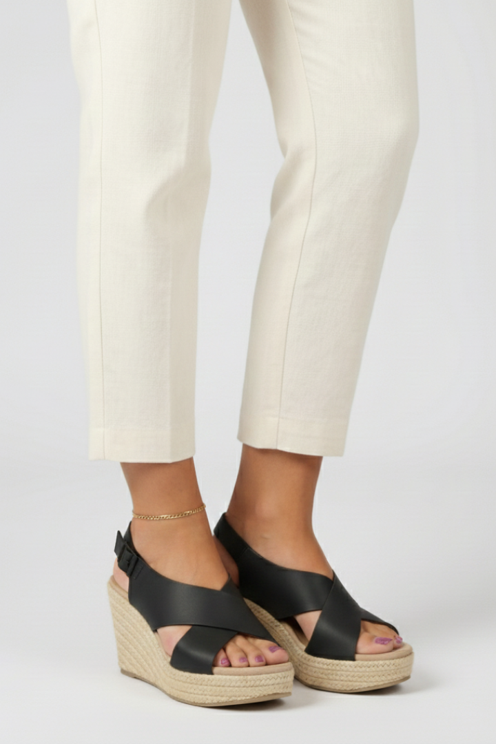 Women's Orthopedic Crossover Slingback Wedge Sandals