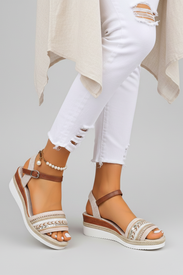 Women's Orthopedic Elegant Strappy Heeled Sandals