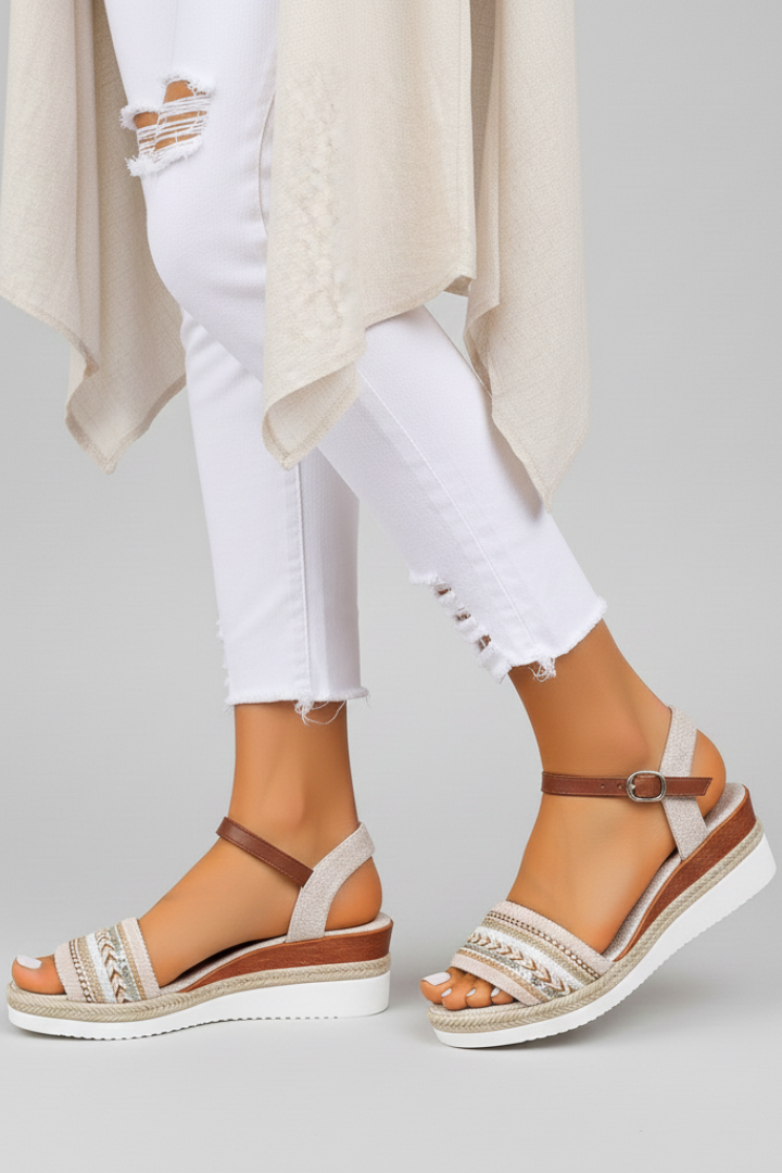 Women's Orthopedic Elegant Strappy Heeled Sandals