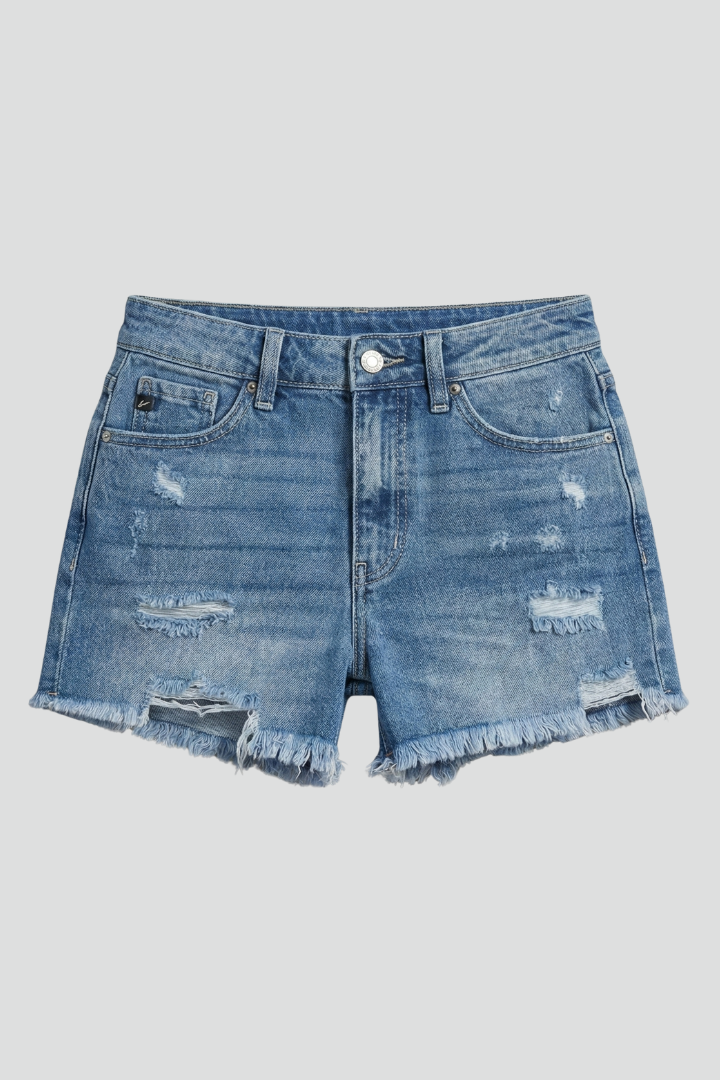 Women's Denim Shorts Frayed Hem