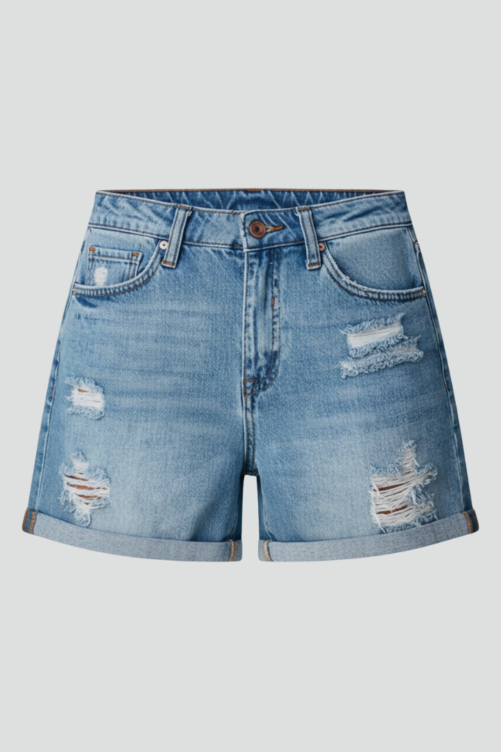 Women's Distressed Denim Shorts