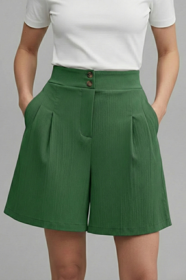 Women's High Waist Wide Leg Shorts