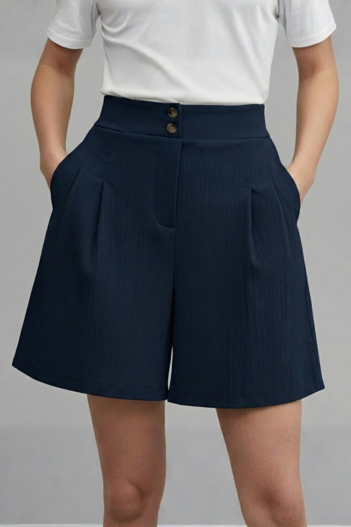 Women's High Waist Wide Leg Shorts