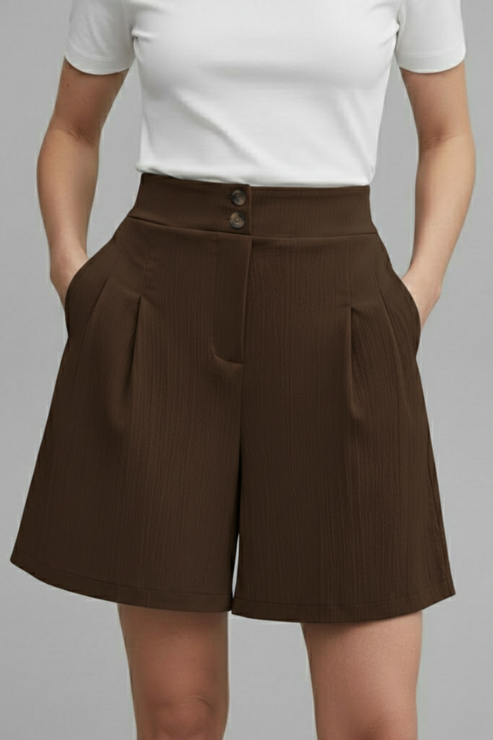 Women's High Waist Wide Leg Shorts