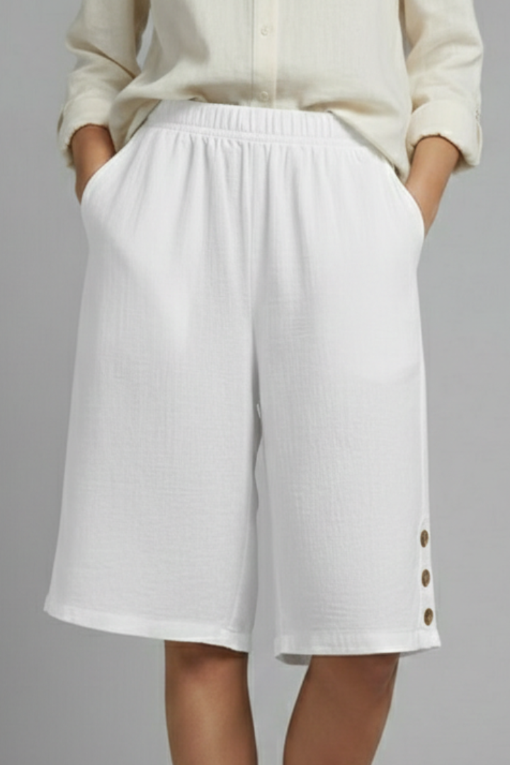 Women's Wide Leg Shorts Elastic Waist