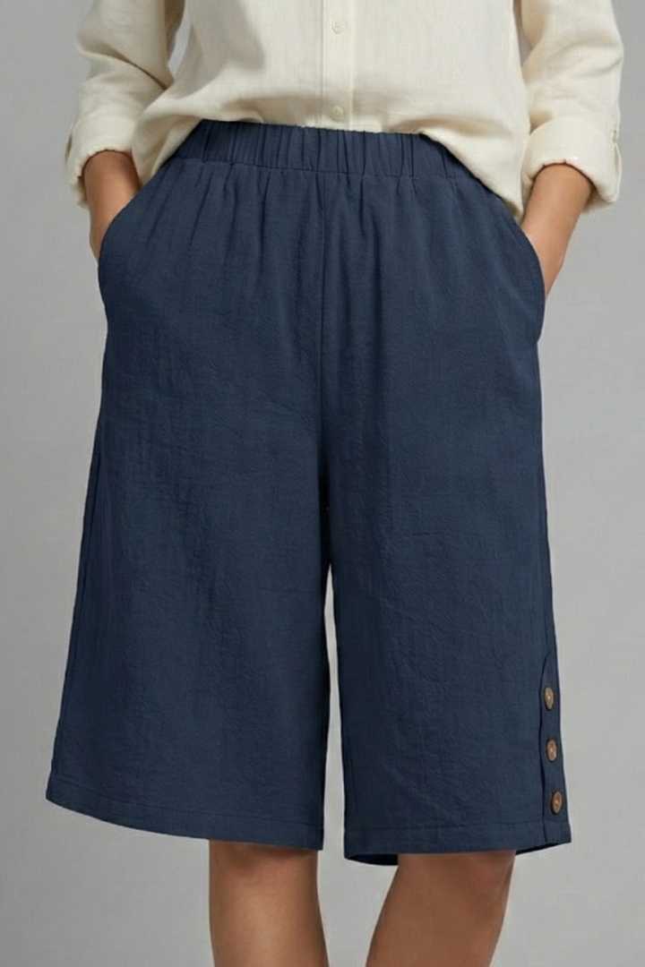 Women's Wide Leg Shorts Elastic Waist
