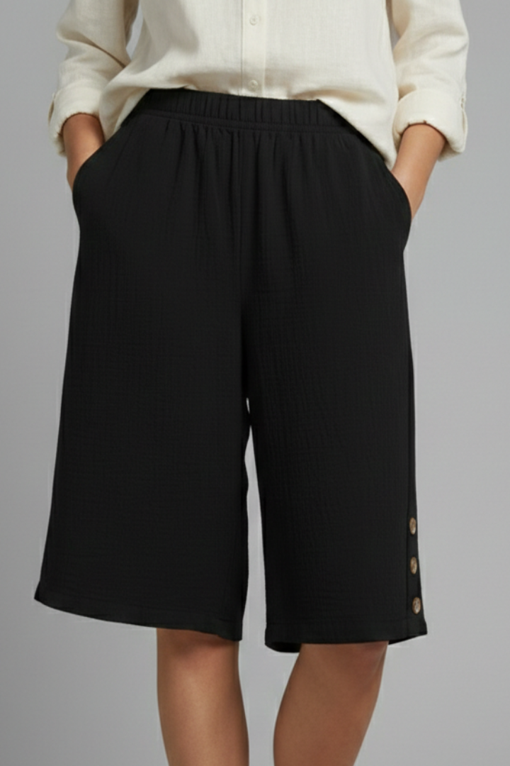 Women's Wide Leg Shorts Elastic Waist