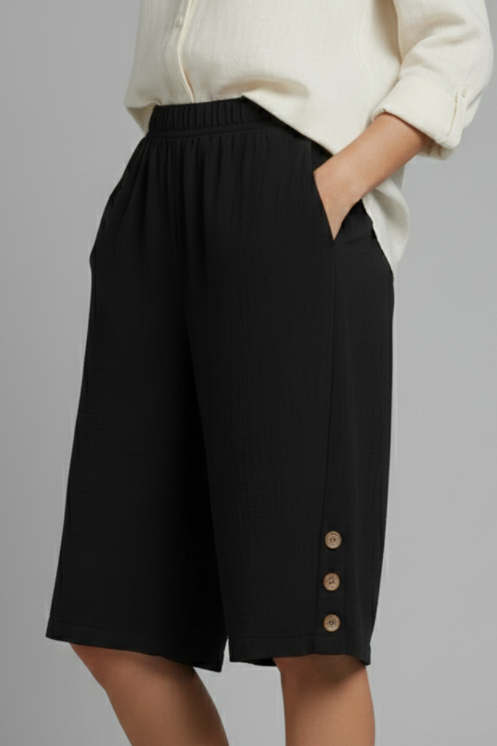 Women's Wide Leg Shorts Elastic Waist