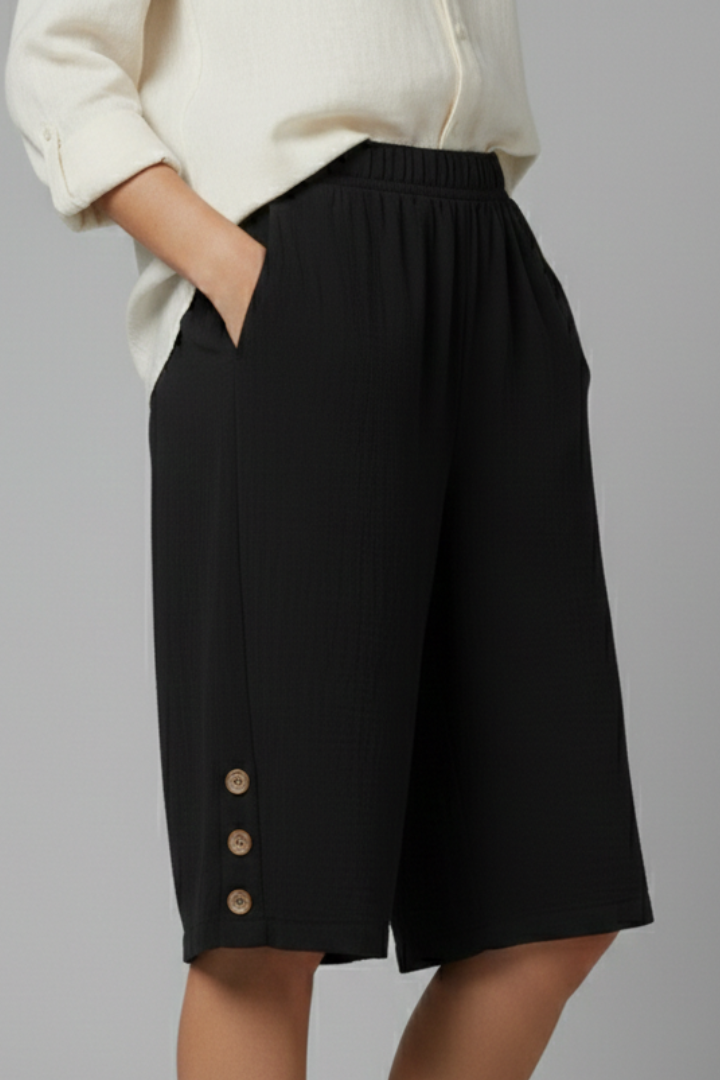 Women's Wide Leg Shorts Elastic Waist