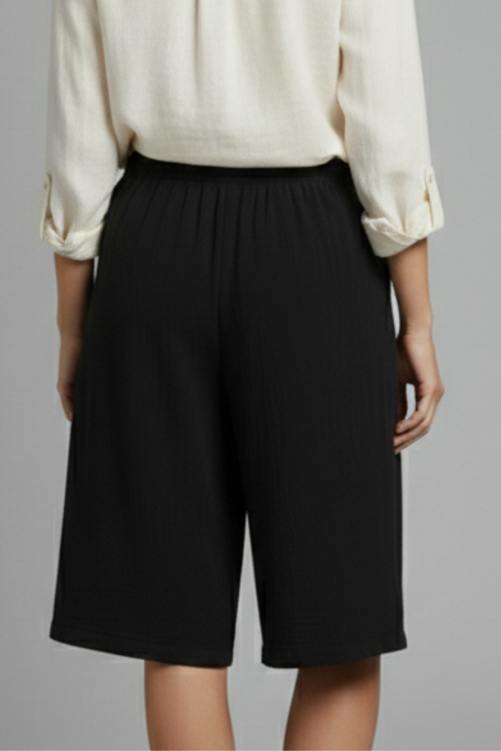 Women's Wide Leg Shorts Elastic Waist