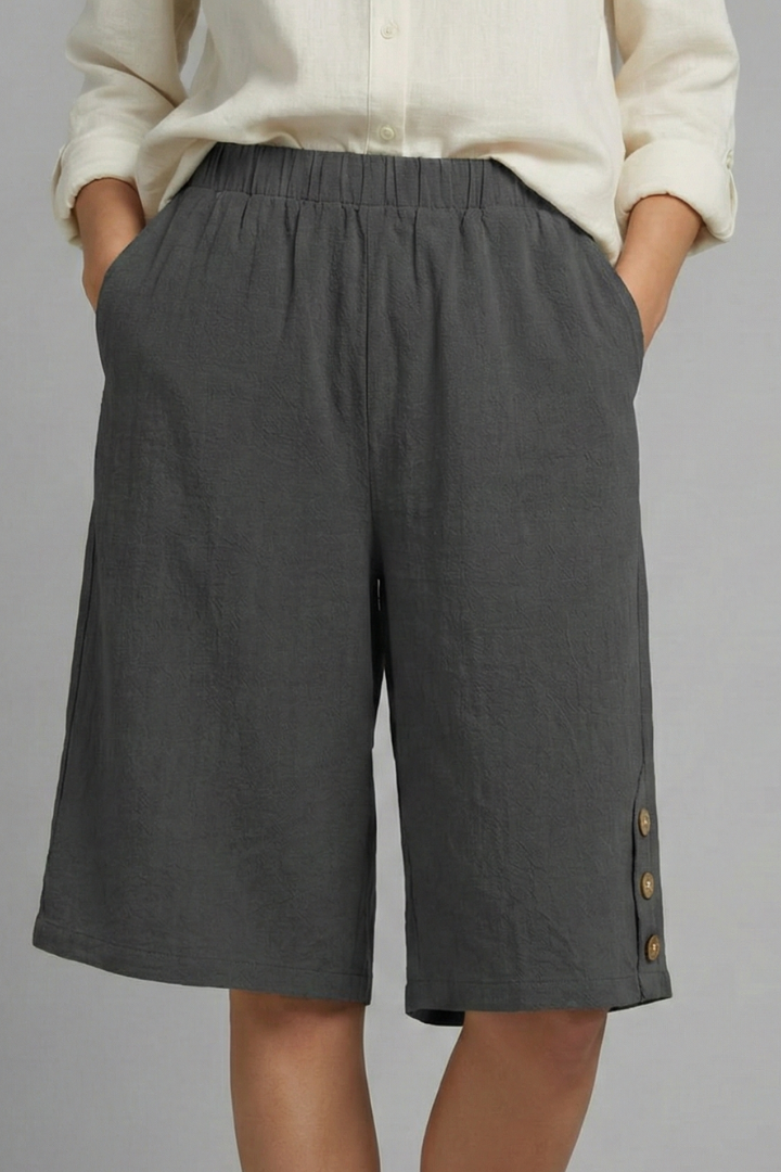 Women's Wide Leg Shorts Elastic Waist